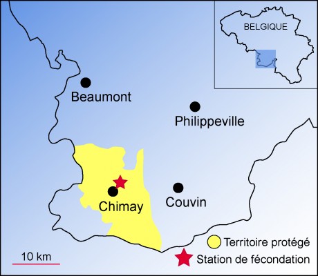 Situation de la zone protégée de Chimay